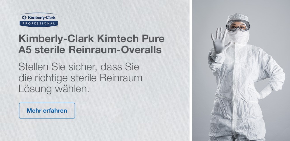Kimberly-Clark™ Kimtech™ A5 Sterile Cleanroom Coveralls Kimberly-Clark™ Kimtech™ A5 Sterile Cleanroom Coveralls