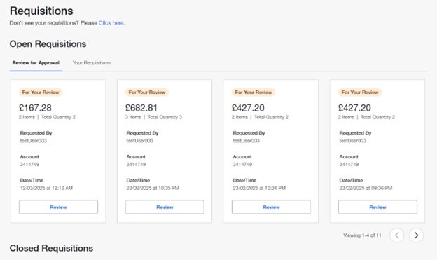 Requisitions Requisitions